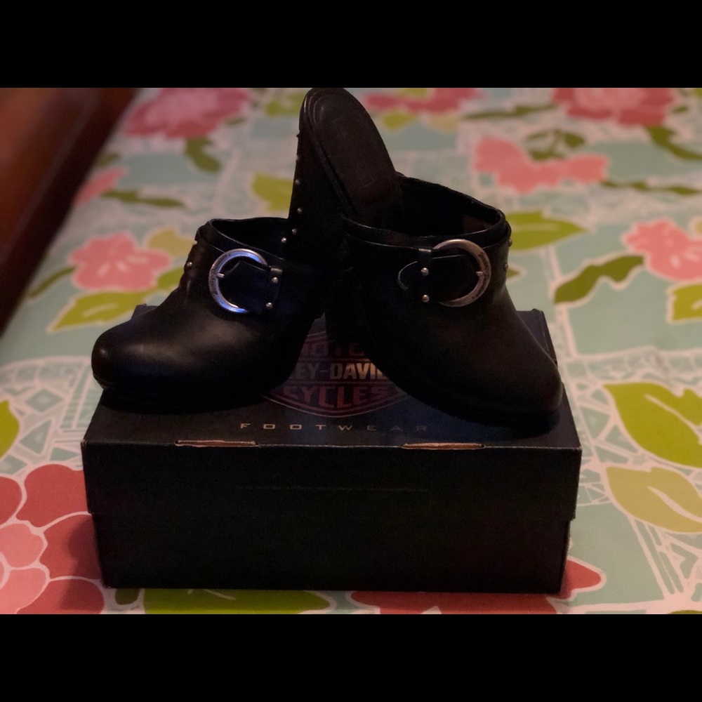 Harley Davidson Leather Mule Shoe